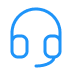 Headphones with microphone icon